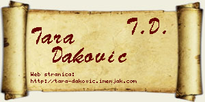 Tara Daković vizit kartica